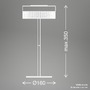 Stolní lampy dekorační - BRILO 7576011 Booha stolní lampa - 2,5W, 300lm, bezdrátová, IP44, LED, stmívatelná, teplá bílá, béžová/antracit - BRILO - foto 12