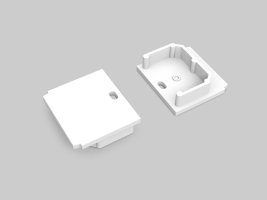 Difuzory a koncovky - LINEA-IN20 TRIMLESS koncovka bílá s otvorem, G1000501