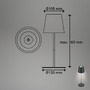 Stolní lampy dekorační - BRILO 7559015 Coloris LED stolní lampička Smart nabíjecí, ovládání přes aplikaci, stmívatelné, antracit - BRILO - foto 13