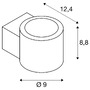 Nepřímé osvětlení - LA 1006307 OCULUS WL PHASE nástěnné přisazené svítidlo černé 8,5 W 570 lm 2000–3000 K CRI90 100° stmívatelné - BIG WHITE (SLV) - foto 13