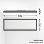 Hranatá - BRILO 7527416 Move LED stropní svítidlo IP44, přímé a nepřímé osvětlení, pohybové čidlo, 58 cm, bílé - BRILO - foto 13