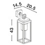 Nástěnná - NV 9492500 Venkovní nástěnné svítidlo FIGO antracitový hliník a čirý akryl E27 1x12W 220-240V bez žárovky IP65 - NOVA LUCE - foto 13