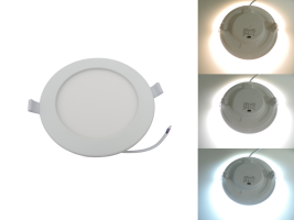 LED panely kruhové - Kulatý 6W CCT LED panel, nastavení barvy 3000-6500K, 450Lm, 3 roky záruka