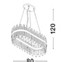 Kruhová - NV 9695217 Závěsné svítidlo CROWN saténový zlatý kov a čirý křišťál (56 ks) G9 10x5W 230V IP20 bez žárovky - NOVA LUCE - foto 14