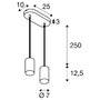 Vícečetná - LA 1006434 ASTO TUBE závěsné svítidlo, GU10, délka závěsu 250 cm, max. 2x 10 W, bílá - BIG WHITE (SLV) - foto 14