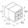Nástěnná - LA 1007458 S-CUBE nástěnné a stropní přisazené svítidlo, 2700/3000 K, 15 W, PHASE, 80°, antracit - BIG WHITE (SLV) - foto 15