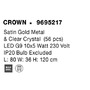 Kruhová - NV 9695217 Závěsné svítidlo CROWN saténový zlatý kov a čirý křišťál (56 ks) G9 10x5W 230V IP20 bez žárovky - NOVA LUCE - foto 15