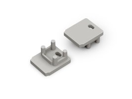 Difuzory a koncovky - Koncovka profilu HIDE10 s otvorem, šedá, H7999922