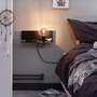 Dekorativní - P 78920 Nástěnné svítidlo Ablage Devara E27 max. 40W černá / kov USB - PAULMANN - foto 17