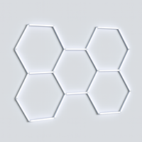 Garážové HEXAGONY - LED stropní osvětlení 5 HEXAGON, 192W, 23040 Lm, 6000 K, OP16802