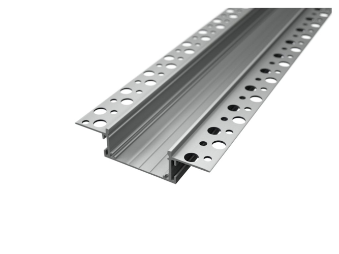 Podomítkové, sádrokartonové profily - Hliníkový LED profil RECESSED 8, zapuštěný, stříbrný - foto 1