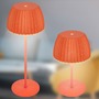 Stolní lampy dekorační - BRILO 7553012 Nabíjecí stolní lampa Riffle - 36,5 cm, 2W, 200lm, IP44, bezdrátová, LED, stmívatelná, dotykový vypínač, oranžová - BRILO - foto 18