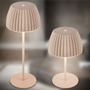 Stolní lampy dekorační - BRILO 7553011 Nabíjecí stolní lampa Riffle - 36,5 cm, 2W, 200lm, IP44, bezdrátová, LED, stmívatelná, dotykový vypínač, béžová - BRILO - foto 18