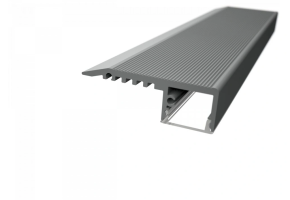 Schodišťové profily - LED schodišťový profil STAIRS, 2m, stříbrný, LP402