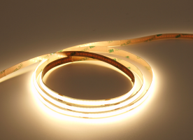 Jednobarevné LED pásky 12V, 24V, 230V - 5W COB LED pásek, 8mm, 24VDC, 320LED/m, Ra 90, IP20, 3 roky záruka