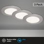 Kruhová - BRI 7284-032 3ks sada LED vestavné svítidlo, pr. 12 cm, 8 W, matný nikl - BRILONER - foto 2