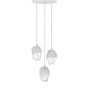 Vícečetná - NV 9160233 Závěsné svítidlo ICE bílé sklo s přechody a bílý kov G9 3x5W 230V IP20 bez žárovky - NOVA LUCE - foto 2