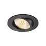 Kruhová - LA 1007444 NEW TRIA® 95 kroužek pro vestavbu do stropu, D: 11 H: 2,6 cm, IP 20, černá - BIG WHITE (SLV) - foto 2