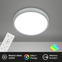 Kruhová - BRILO 3709014 RGBW LED přisazené svítidlo pr. 38 cm, 22 W, 2900 lm, stříbrná (starý kód: BRILO 3709-014) - BRILO - foto 2