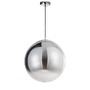 Dekorativní - NV 9080400 Závěsné svítidlo LAZIONE kouřové sklo s přechodem chromovaný hliník E27 1x12W 230V IP20 bez žárovky - NOVA LUCE - foto 2