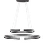 Kruhová - NV 9392011 Závěsné svítidlo TORRENTE černý hliník a akryl nastavitelné LED 55W 230V 3000K IP20 stmívatelné - NOVA LUCE - foto 2