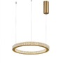 Kruhová - NV 9285410 Závěsné svítidlo FIORE antický zlatý mosazný hliník a akryl LED 40W 230V 3000K IP20 stmívatelné - NOVA LUCE - foto 2