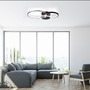Kruhová - LD 14548-18 PAPILON LED stropní svítidlo, černá, hliník, 4 kruhy, teplá bílá, úsporné 3000K - LEUCHTEN DIREKT / JUST LIGHT - foto 2