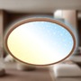 Kruhová - BRILO 7655014 Slim svítidlo LED panel pr.37,5 cm - 22W, 3000lm, dálkový ovladač, stmívatelné, kávová - BRILO - foto 2
