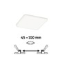 Koupelnová - P 92397 LED vestavné svítidlo Veluna VariFit IP44 hranaté 125x125mm 8,5W 4.000K satén - PAULMANN - foto 2