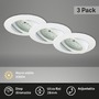 Kruhová - BRI 7296-036 3ks sada LED vestavné svítidlo, pr. 8,2 cm, 6,5 W, bílé - BRILONER - foto 2