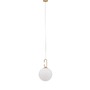 Koule - NV 9695224 Závěsné svítidlo HOOK saténový zlatý kov a opálové bílé sklo LED 10.6W 230V 3000K IP20 - NOVA LUCE - foto 2