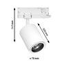 Lištové 3 fáze ProRail - P 96550 ProRail3 LED lištový spot Kratos 50° 18,5W 3000K 230V bílá - PAULMANN - foto 2