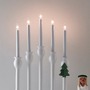 Interiérové dekorace - MAR 703800 Lövasa dřevěný bílý svícen - Markslöjd - foto 2