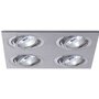 Hranatá - BPM 3015 Vestavné svítidlo Aluminio Plata, kartáčovaný hliník 4x50W, 12V - BPM - foto 2