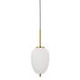 Koule - NV 9624066 Závěsné svítidlo LATO opálové sklo antický mosazný kov černý kabel E14 1x5W 230V IP20 bez žárovky - NOVA LUCE - foto 2