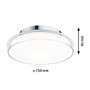 Kruhová - P 71078 Selection Bathroom LED stropní svítidlo Luena IP44 3000K 230V 11,5W sklo/chrom - PAULMANN - foto 2