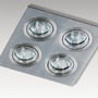 Hranatá - AZZ AZ2444 Stropní bodové zápustné svítidlo Azzardo Caro 4 Square aluminium AZ2444 GU10 4x40W IP20 18cm hliníkové - AZZARDO - foto 2