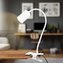 Stolní lampy s klipem - BRI 2176016 Fleks lampička na stůl, nastavitelná, s klipsem, bílé - BRILONER - foto 2