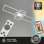 Hranatá - BRILO 3812019 BRILONER Ram LED stropní svítidlo, Smart, ovládání hlasem nebo v aplikaci, dálkové ovládání, hliník 3812019 - foto 2