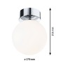Kruhová - P 71065 Selection Bathroom LED stropní svítidlo Gove IP44 3000K 230V 9W chrom/satén - PAULMANN - foto 2