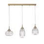 Podélná - NV 9731216 Závěsné svítidlo MOND saténový zlatý kov čiré sklo E14 3x5W 230V IP20 bez žárovky - NOVA LUCE - foto 2