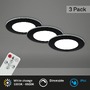 Kruhová - BRI 7034-035 CCT LED vestavná svítidla sada, pr.9,2 cm, 3x LED, 4,8 W, 450 lm, černá - BRILONER - foto 2