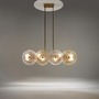 Dekorativní - M MOD007PL-08G1 Závěsné svítidlo Aster 8xE14 320W zlatá průhledné sklo kov klasický styl - MAYTONI - foto 2