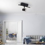 Bodová - PN 6523-18 BARIK LED stropní svítidlo 1 ramenné s LED černá otočné s paměťovou funkcí 3000K - PAUL NEUHAUS - foto 2