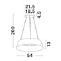 Kruhová - NV 9345657 Závěsné svítidlo ALBA bílý hliník šampaň a zlatá LED 50W 230V 3000K IP20 stmívatelné - NOVA LUCE - foto 2