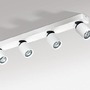 Bodová - AZZ AZ0665 Stropní a nástěnné bodové svítidlo Azzardo Tomi 4 PR white/grey AZ0665 GU10 4x50W IP20 70cm bílo-šedé - AZZARDO - foto 2