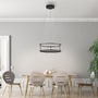 Kruhová - PN 2442-18 LED závěsné svítidlo CONTURA černá, kruhové, dotykové ovládání, s policí, nastavitelná výška, 3000K - PAUL NEUHAUS - foto 2