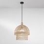 Dekorativní - FAN I-SIBILLA-S1 Závěsné svítidlo SIBILLA dřevo, 1xE27, 40 x 40 x 192,5 cm - FANEUROPE - foto 2