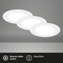 Kruhová - BRI 7993036 3ks sada LED vestavné bodové svítidlo – pr.120mm, ploché, 6W, 230V, neutrální bílá, bílé - BRILONER - foto 2