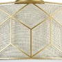 Kruhová - M H223-PL-03-G Stropní svítidlo Messina 3x60W látka zlatá design kov - MAYTONI - foto 2